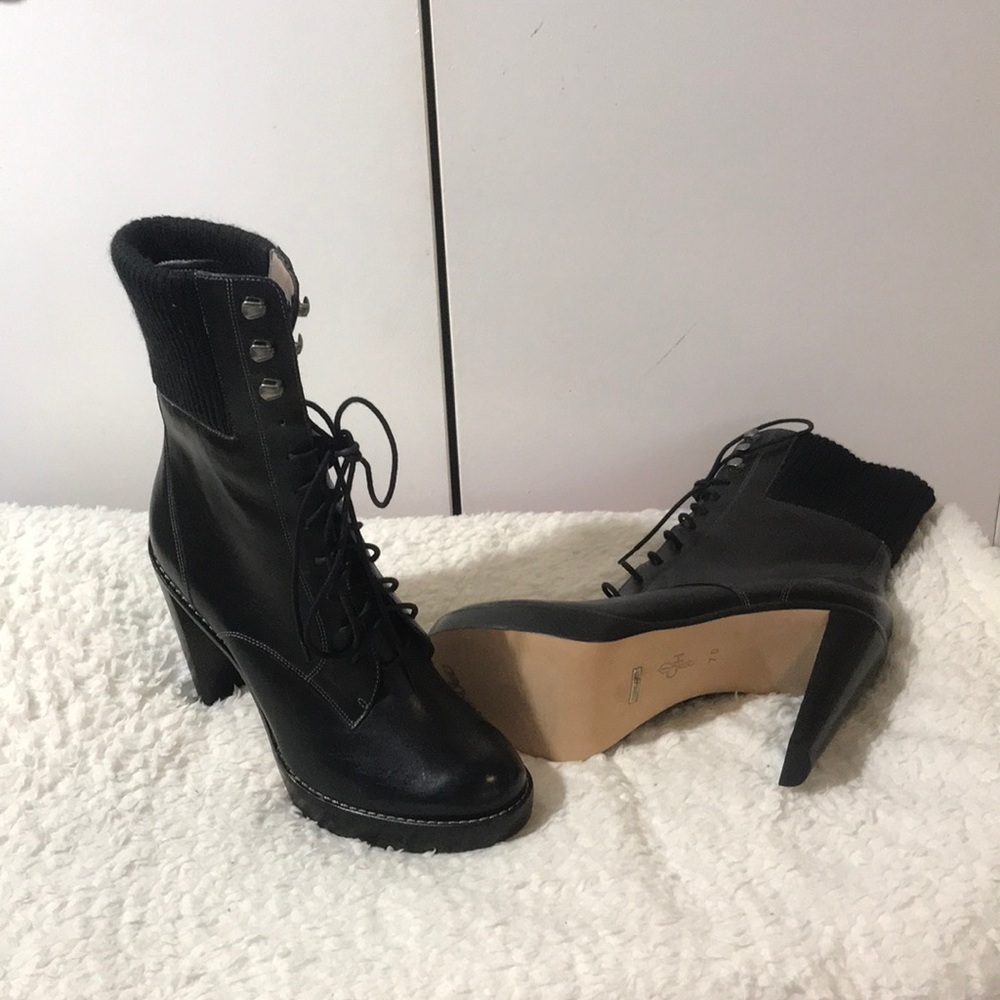 Cole Haan black leather ankle boots